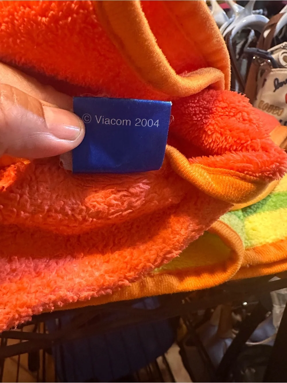 Nick Jr. Dora the Explorer Y2K 2000’s Vintage Orange Stars Plush Blanket